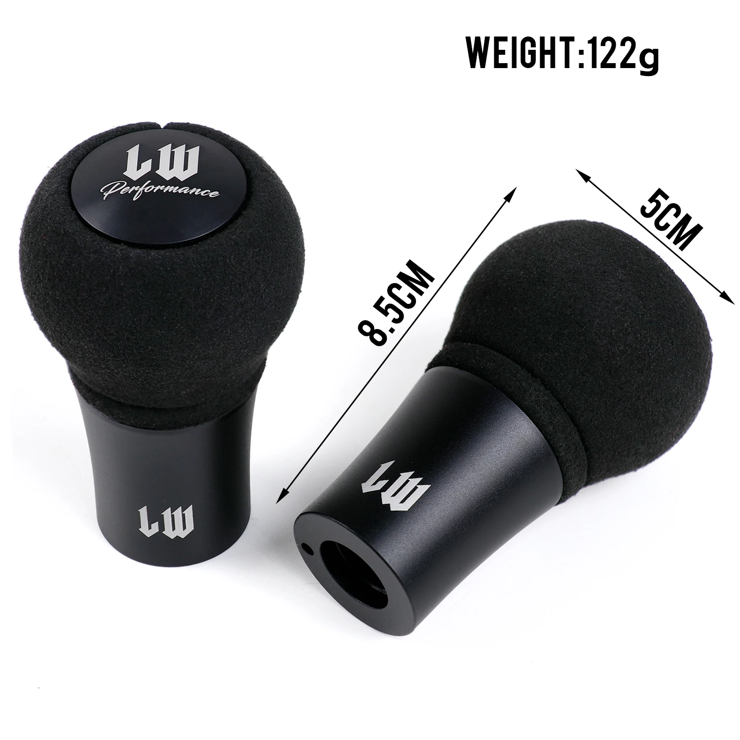 1X LW BLACK EDITION Auto-Schaltknauf, Wildleder, Schaltgetriebe, Schalthebel – Detail 5