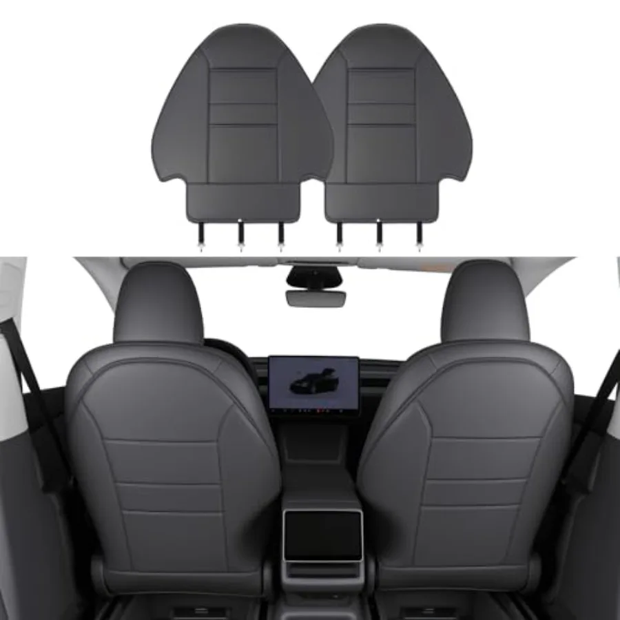 

Защита спинки сиденья для Tesla Model Y Juniper/3/X/S: кожаные накладки-коврики с двойными органайзерными карманами