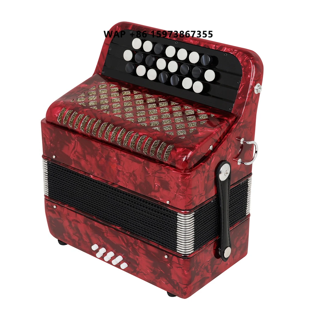 Factory Store Bayan Accordion Instrument Professional Adult and Child 22 Key 8 Bass Beginner Performance Grade Accordion