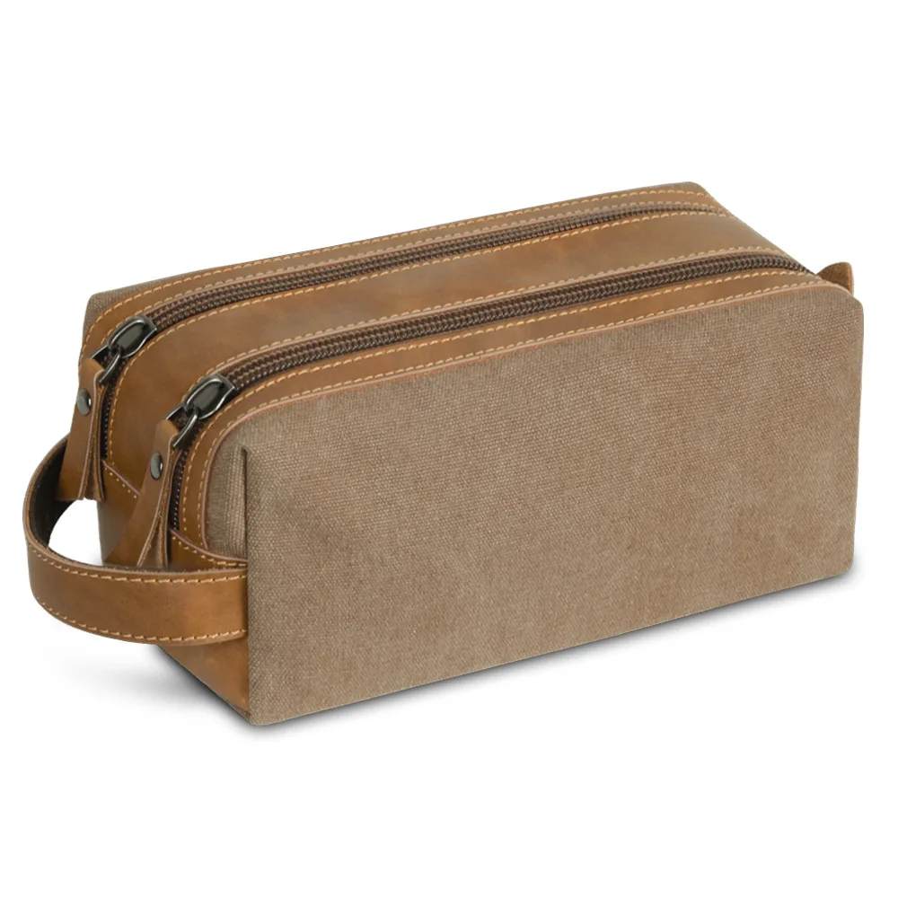 حقيبة أدوات الزينة المحمولة المربعة المقاومة للماء للرجال، حقيبة تخزين للسفر، حقيبة مكياج ذات سعة كبيرة