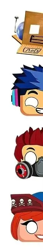 

12pcs/set Roblox Funny Half Face Paper Masks for Kids Birthday Party & Family Gathering Party Photo Booth Props Decorations