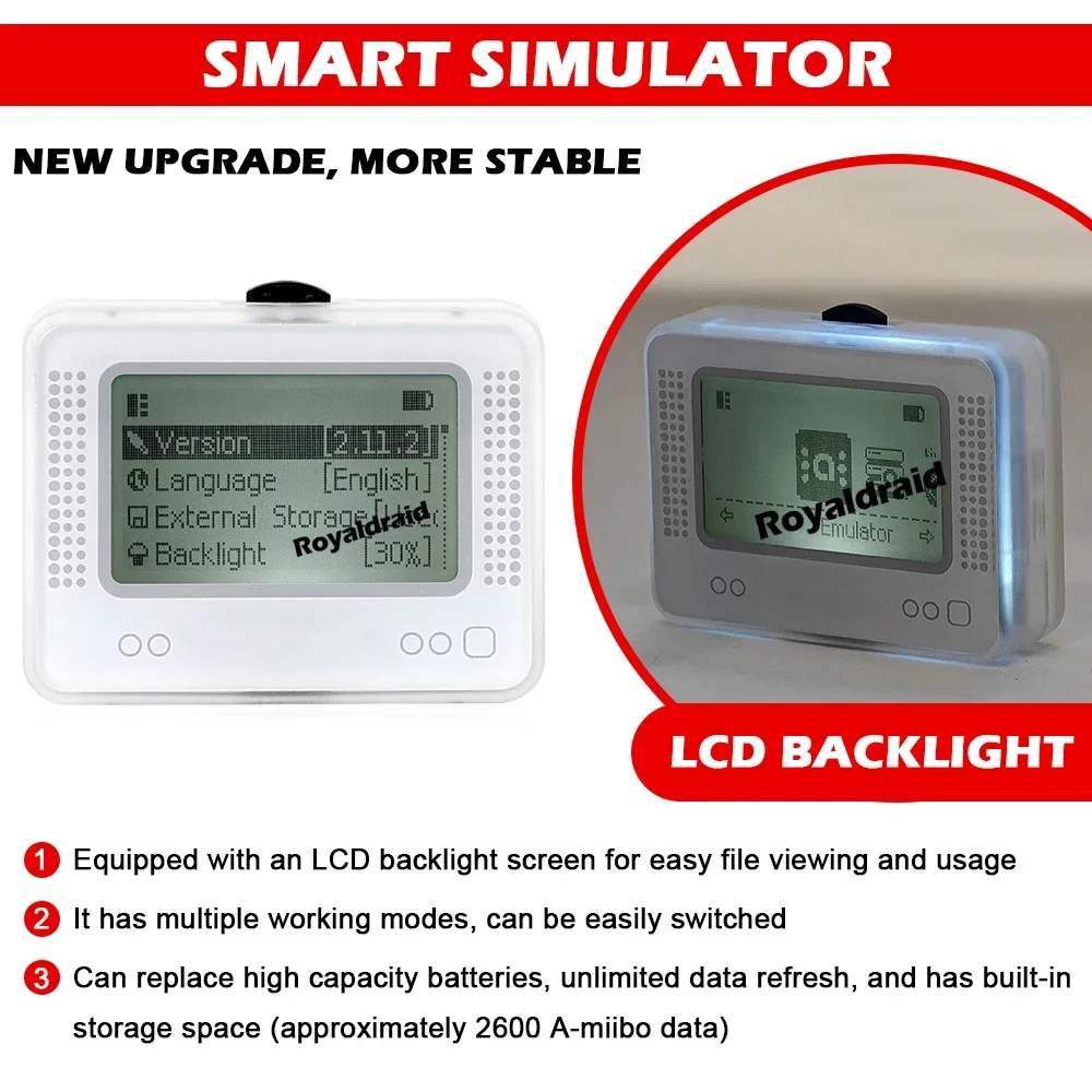 2026 Neuer Ersatz AMB Pixl Emulator Simulator NFC Ersatz-Emulator Bluetooth-Kompatibler Spiele-Emulator für Switch WiiU 3DS – Detail 5