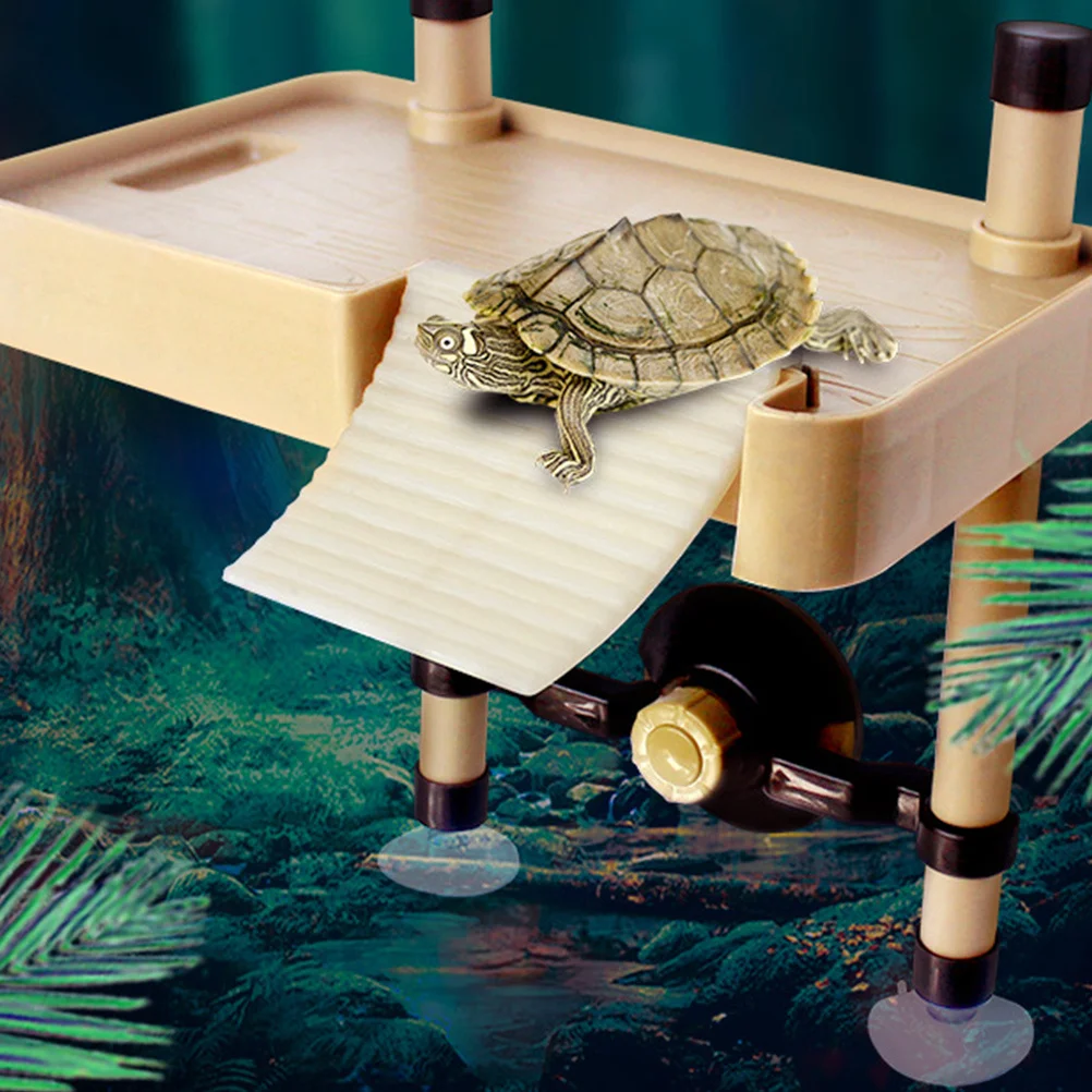 

1Pcs Turtle Bask Platform Plastic Creative Tortoise Climbing Terrace Resting Float Plate Fish Tank Decoration Aquarium Landscape