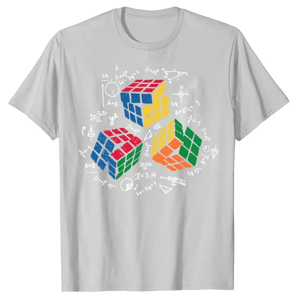 Streetwear Short Sleeve Birthday Gifts Summer T-shirt Cool Math Rubik Rubics Player Cube Math Lovers Oversized T Shirts Graphic