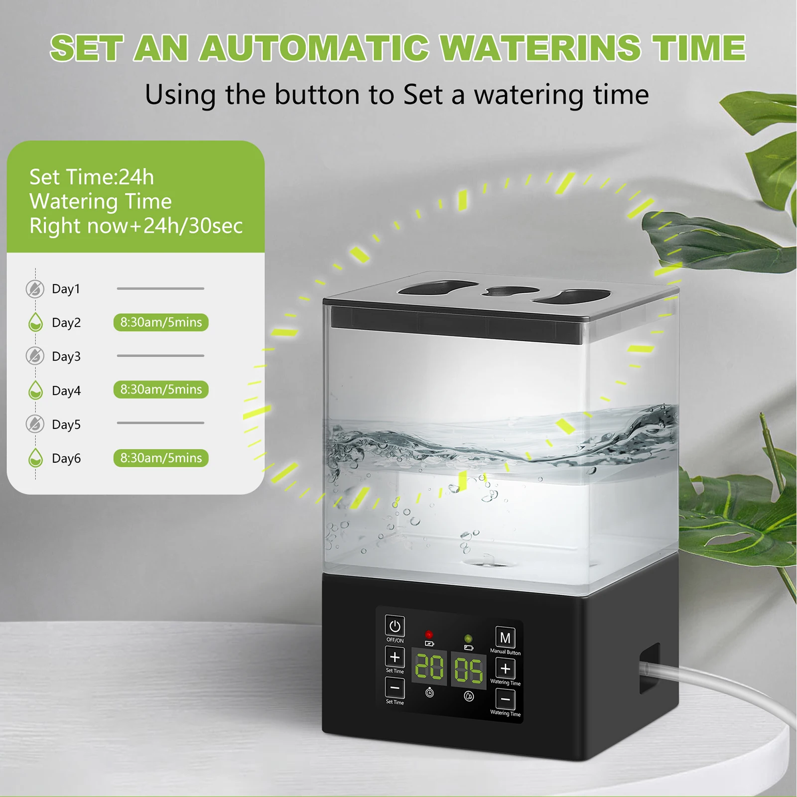 Potted Plants Automatic Watering System 1.3L Tank Home Drip Irrigation Plant Watering Auto Timer for Flowers Plant Garden Tools