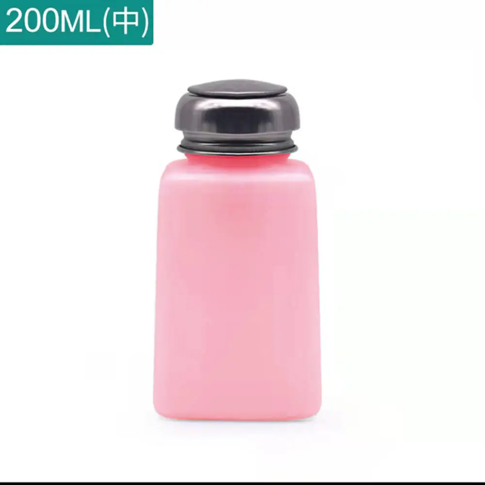 100/200/250ML Empty Nail Polish Remover Bottle Liquid Alcohol Press Pump Refillable Sample Bottles Portable Dispenser Containers