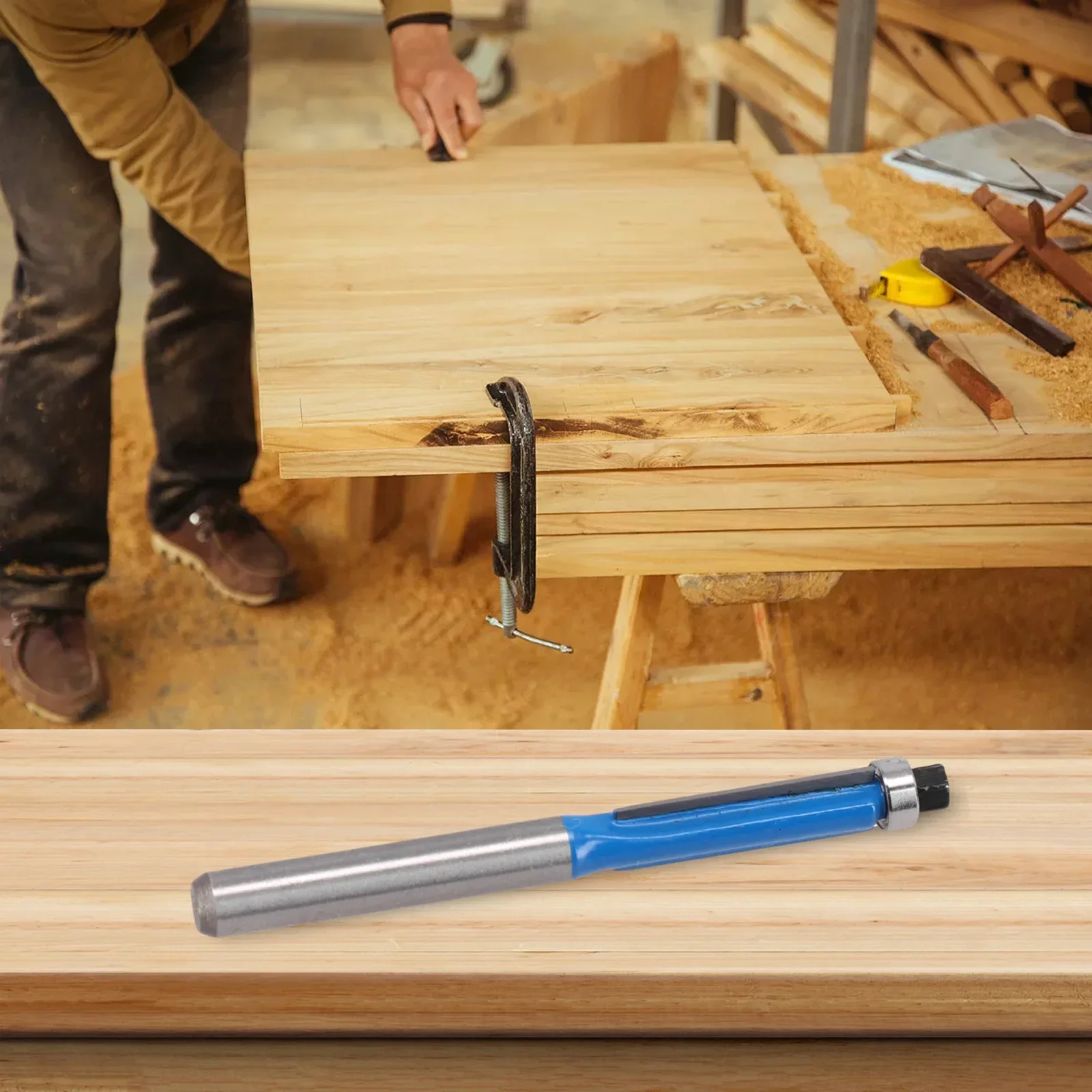 1pc 6.35mm 1/4'' Shank Flush Trim Bit Router Bit Milling Cutter With Bearing Woodworking Milling Cutter For Wood Edge Cutting