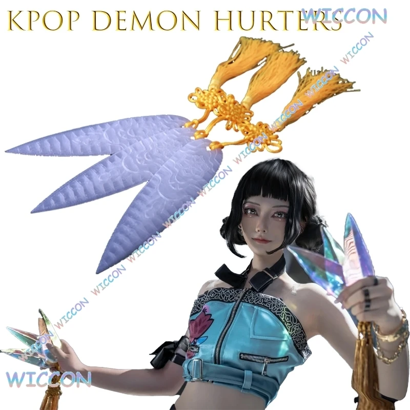 

OHaYo/Kpop Demon Hurters аниме реквизит для косплея Zoey KPop HUNTER Zoey Weapo метательный нож демон аксессуары для вечеринки на Хэллоуин для девочек