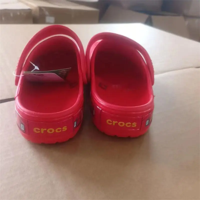 Aoger Disney Lightning Mcqueen Pixar Cartoon Solid Waterproof Slippers Outdoor Beach Shoes Sandals Casual Ankle-wrap Eva Gifts