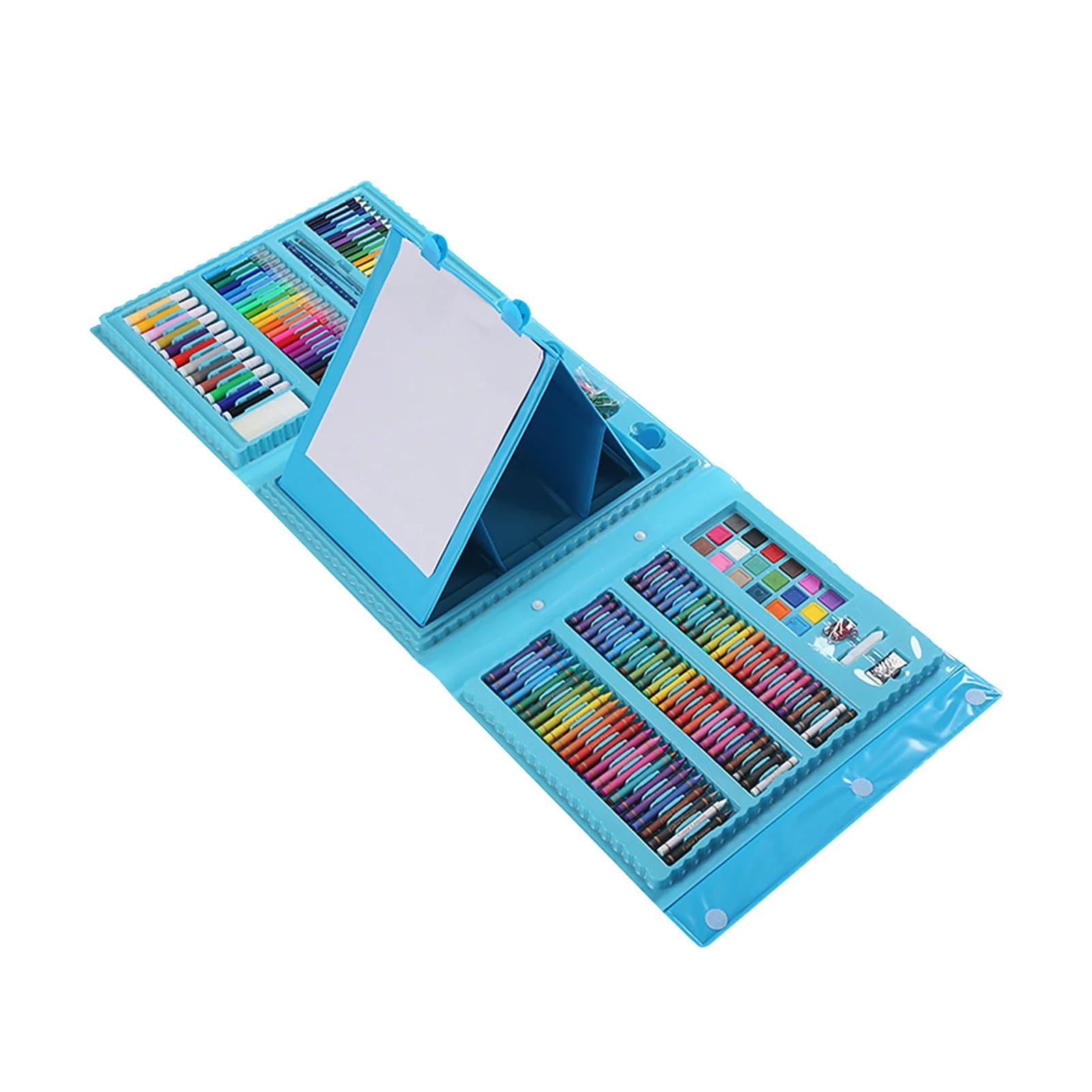 kit-artistico-blu-280-pezzi-set-professionale-portatile-in-pvc-regalo-educativo-interessante-valigetta-per-disegno