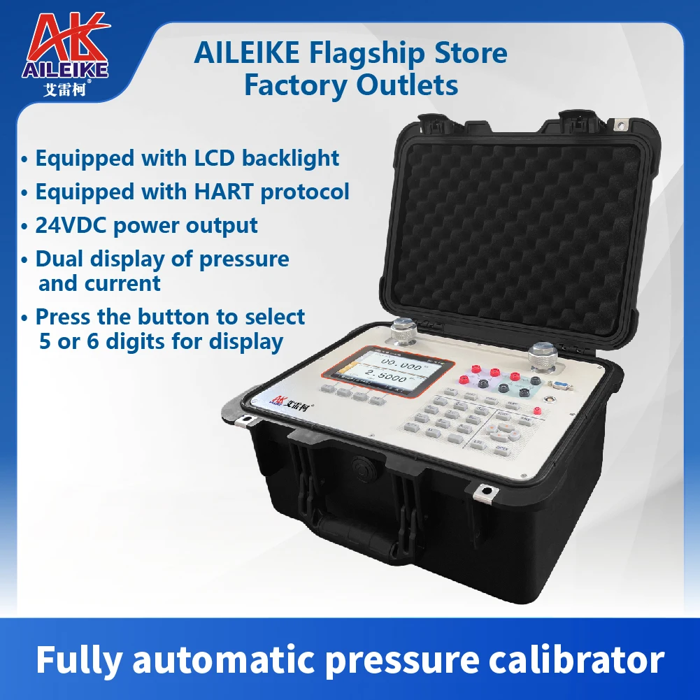 Fully automatic pressure calibrator with Hart protocol electric calibration 0.02% FS