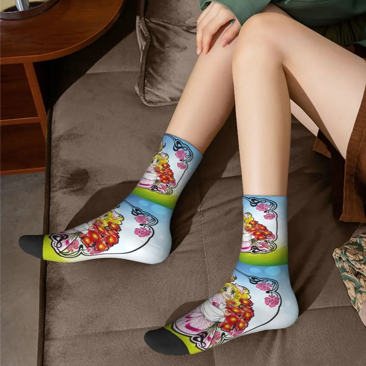 Autumn Winter Casual Unisex Candy Candy Socks Anime Manga Japan Cartoon Non-slip Crew Socks