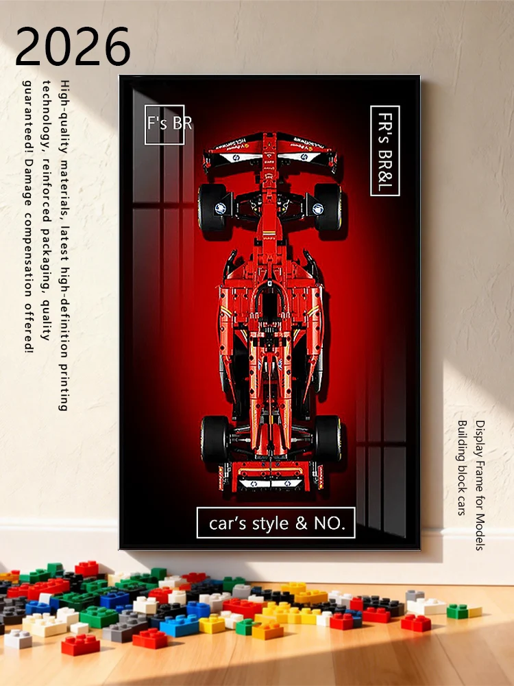 NEUER Technics Display-Wandrahmen mit Rahmen, geeignet für Lego 42171F1 SF-24 Baustein-Auto, Wandmontage-Displaybox