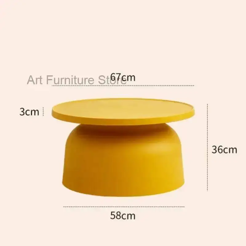 طاولة القهوة ذات التصميم الحديث لغرفة المعيشة الاسكندنافية طاولات القهوة الاكريليك البسيطة اليابانية المستديرة الأبيض أثاث ميسا دي سنترو دي سالا