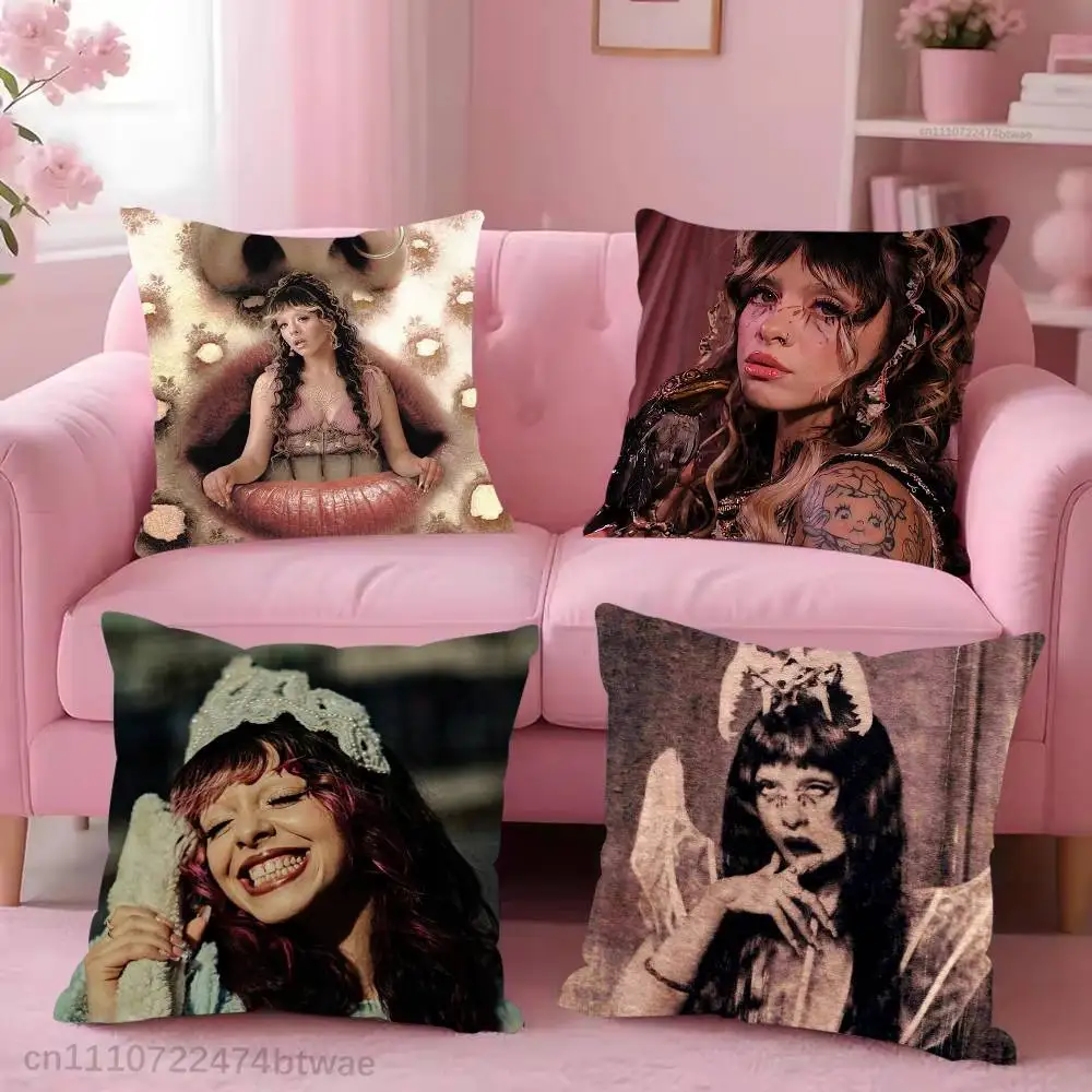 Singer M-Melanie Martinez Pillow Case For Sofa Bedroom Living Room Plush Cushion Cover Decorations and Protector