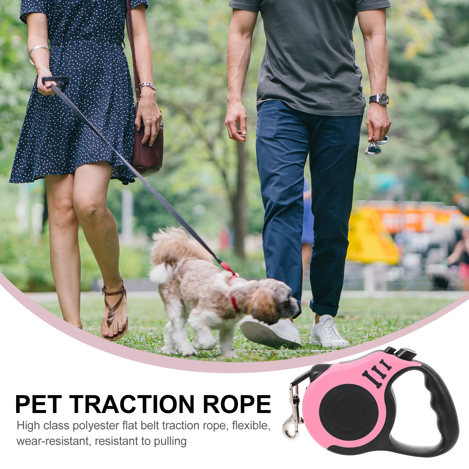 

Small Dog Leash Pet Expandable Running Long Leashes Telescopic Puppy Training Wearable
