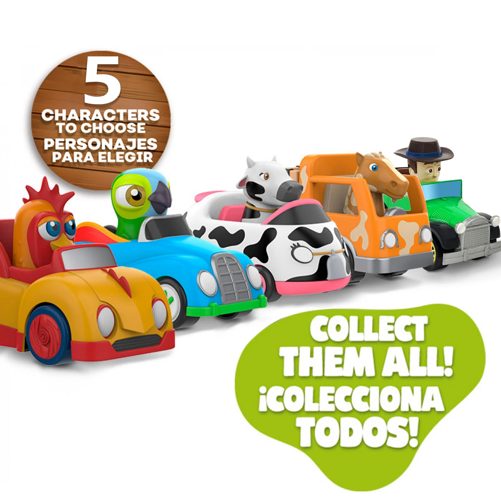 La Granja De Zenon Kids Toy Car Bartolito Car Pull Back Car Toys Inertia Car Set Boys Girls Toys 1-3 Years Old Birthday Gift