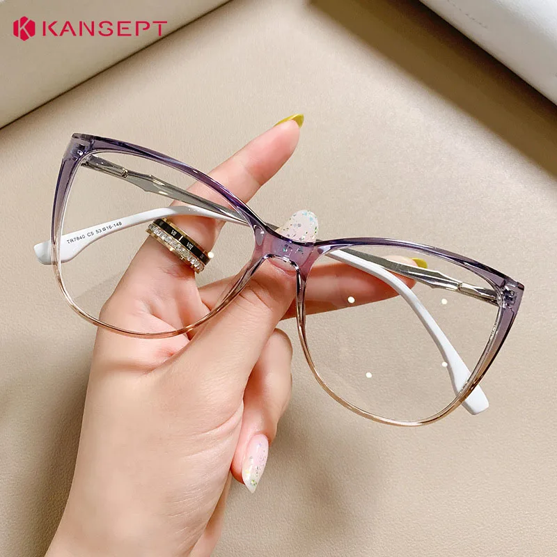 KANSEPT New Fashion Cat's Eye Design Women's Reading Glasses Customizable Prescription Lunette Myopia Lenses to Read Glasses-3