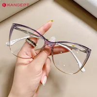 KANSEPT, nuevas gafas de lectura con diseño de ojo de gato a la moda para mujer, lentes graduadas personalizables para miopía, gafas para leer-3