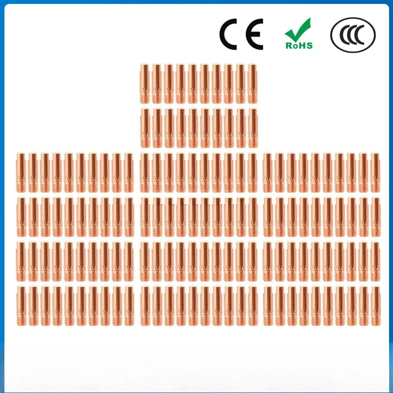 

140PCS 15AK MIG Nozzle Tips Set, 0.8/1.0/1.2 Contact Tips, Gas Shielded Welding Gun Parts