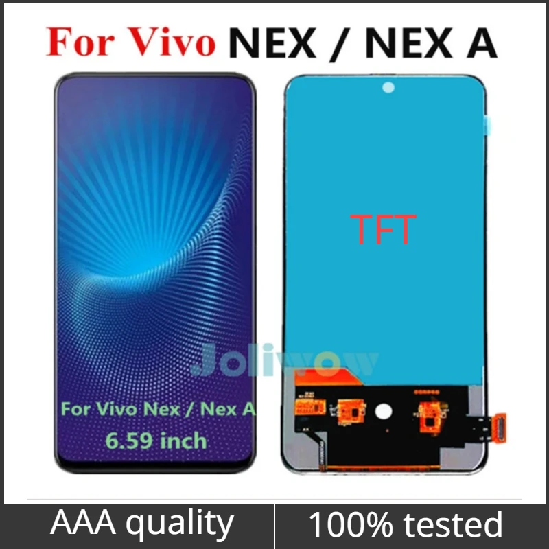 

ЖК-экран 6,59 дюйма для Vivo NEX / NEX A, дисплей для Vivo NEX, зеркальный экран с дигитайзером в сборе, замена для Vivo NEX LCD