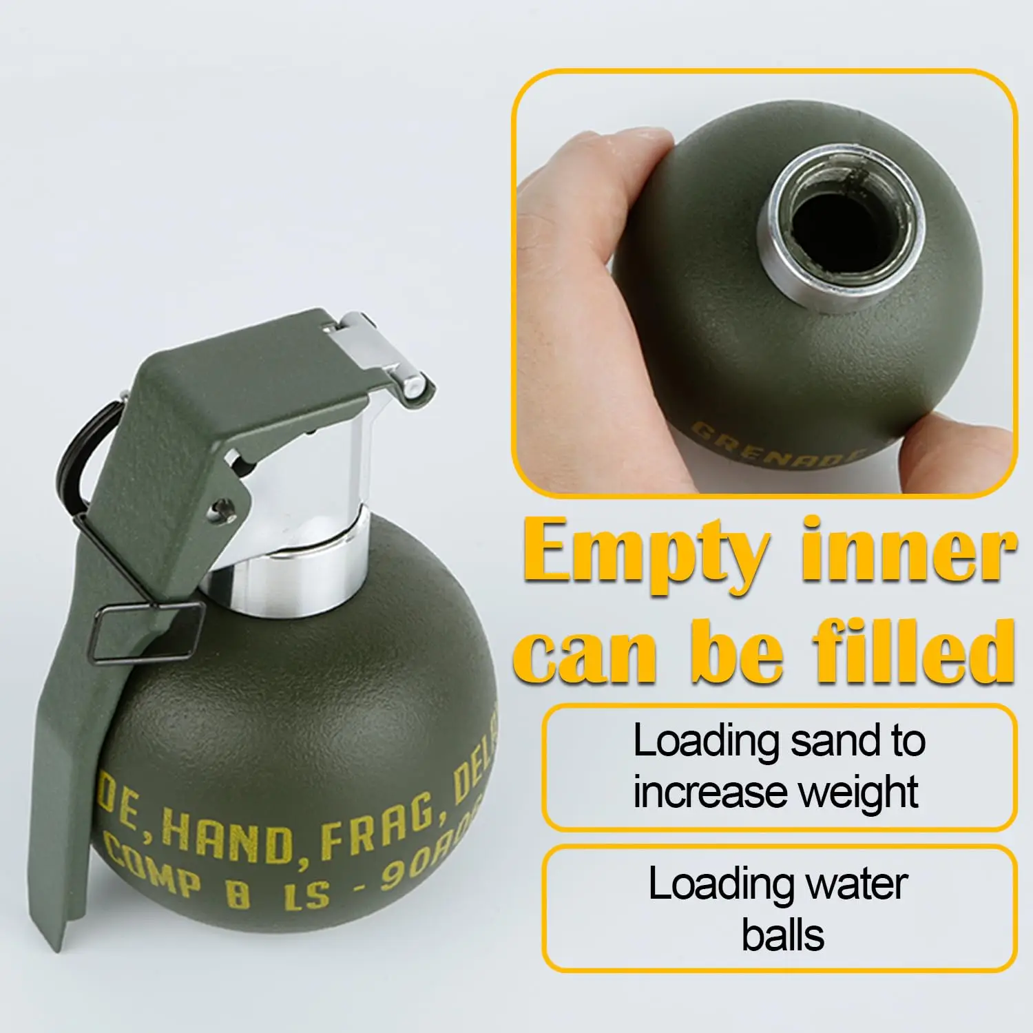Tactical M67 Hand Grenade Model Vest Molle Quick Release Paintball Equipment Water Bullet Storage Tank CS Cosplay Airsoft Gear