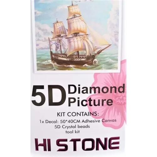 Hobigun Diamond Mosaic Table Diamond Painting Kit Puzzle-Sailboat-50 X40