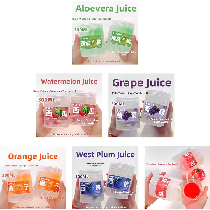 300ML Lodo de Cristal Transparente Simulado con Mucosidad de Agua, Espuma Descompresiva, Agua Falsa Transparente con Sab