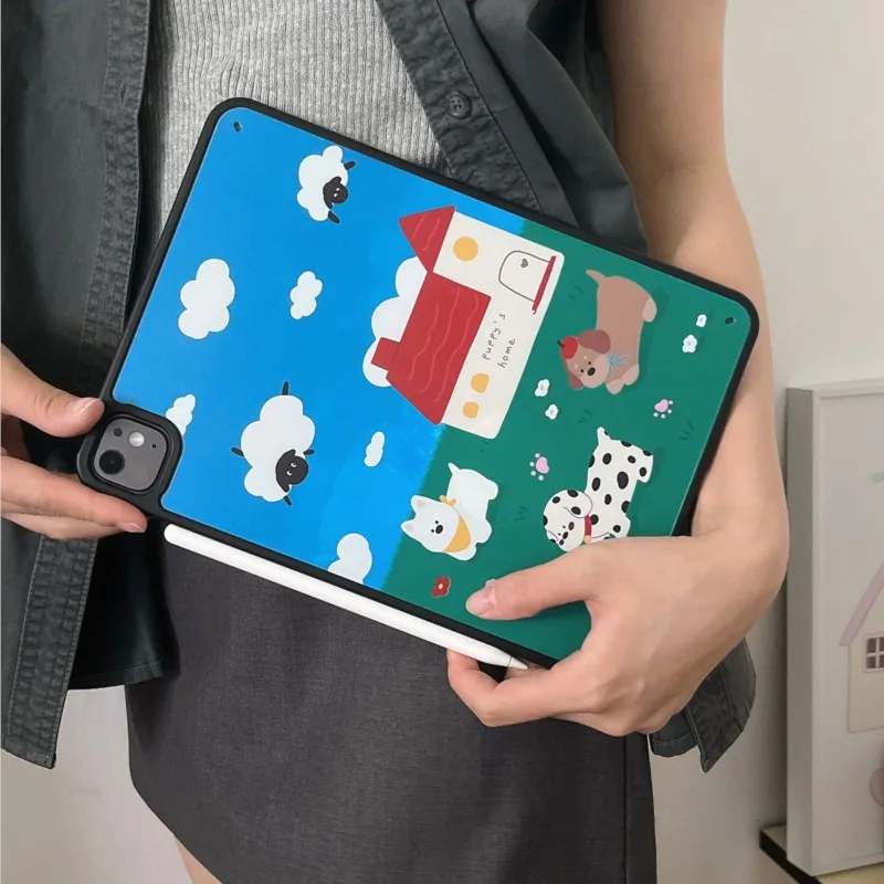 

Чехол с милыми мультяшными животными для iPad Mini 6/7 8,3 дюйма 2017/2018, Air 1/2 5/6, Pro 9,7 дюйма 7/8/9 10,2 дюйма, противоударный защитный чехол