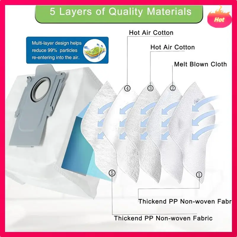 AD-pour Roborock S8 Pro Ultra S8 + Robot aspirateur pièces de rechange brosses latérales principales tissus de vadrouille filtres HEPA sacs à poussière pièces de rechange