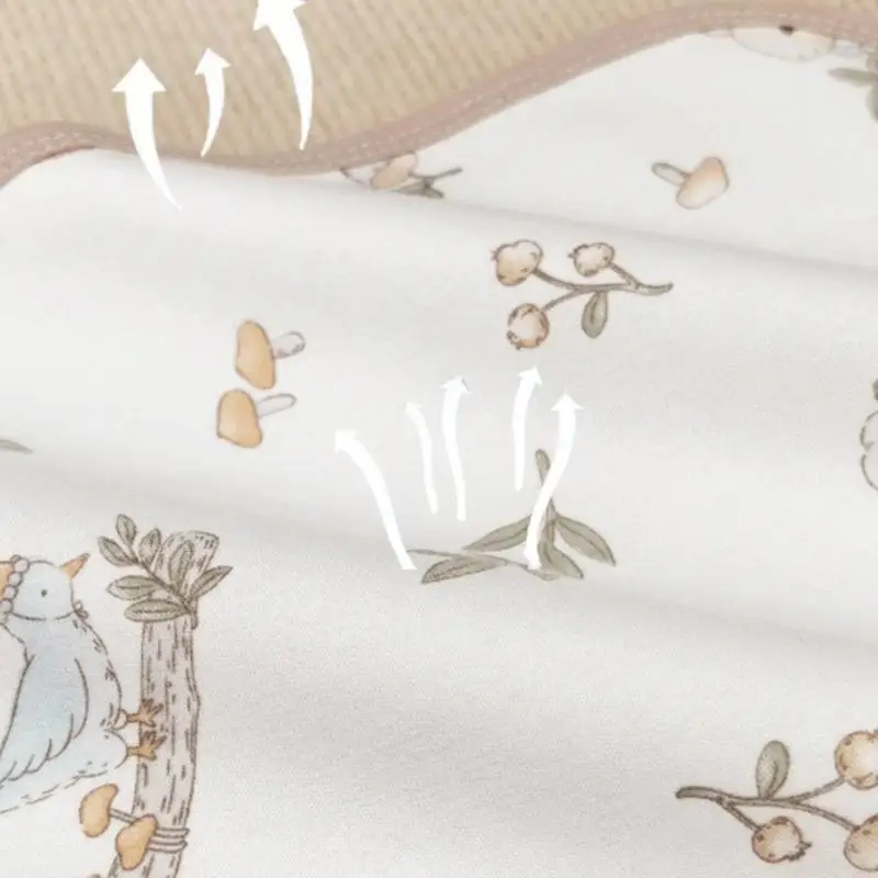 L5YF وسادة تغيير حفاضات الأطفال القابلة لإعادة الاستخدام، وسادة جميلة لتغيير الحفاض، حصيرة مبولة مريحة للسفر في الهواء الطلق