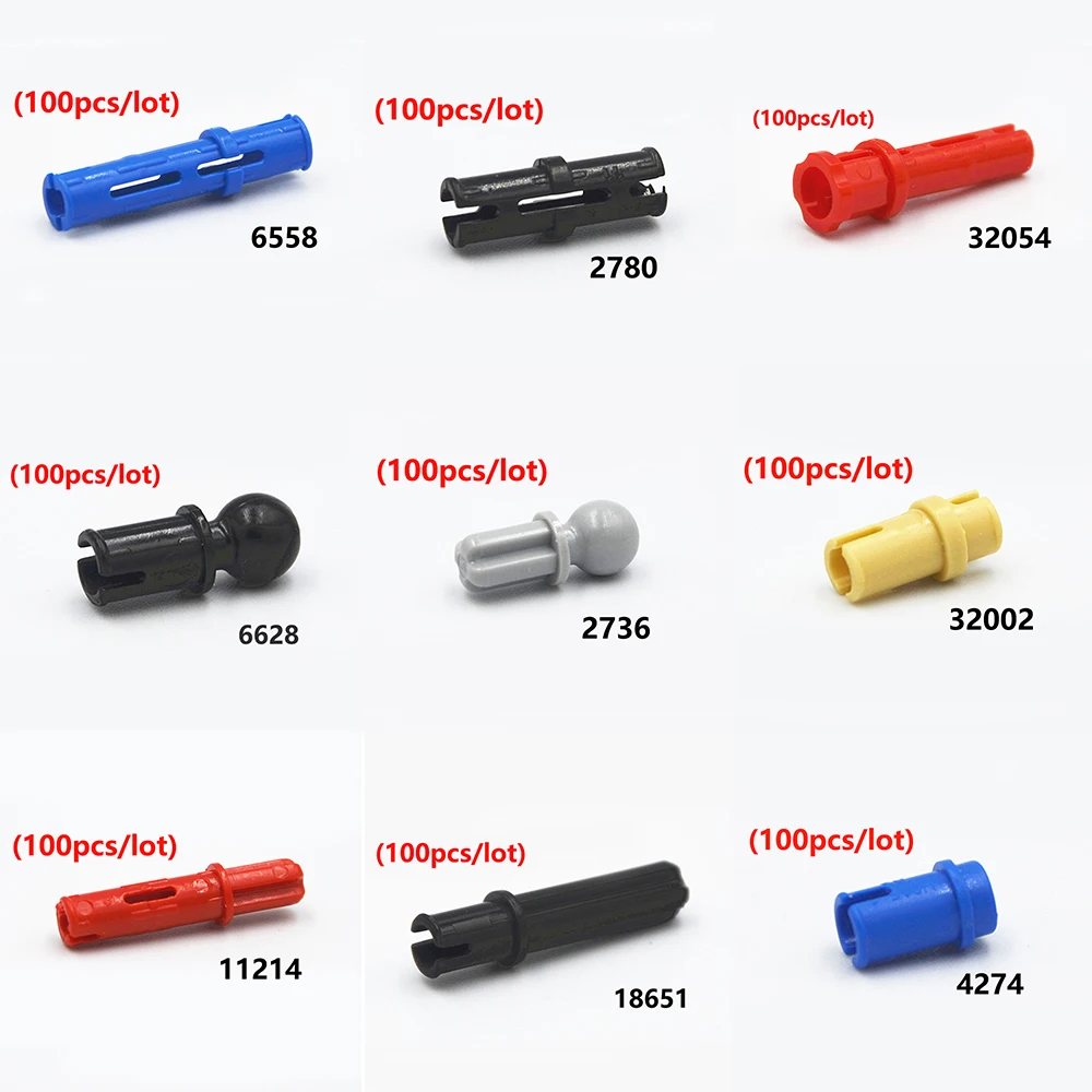 

Technical Parts Pins Connectors Building Blocks MOC Bricks Compatible with Lego 6558 2780 32054 43093 6628 DIY Educational Toy