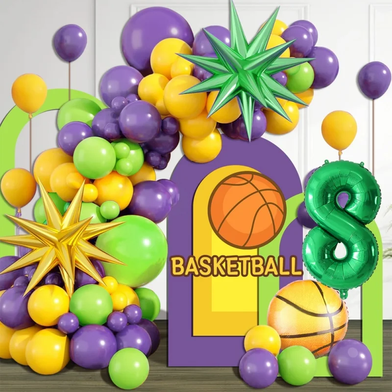 

Explosion Star Matte latex Balloon 32-inch digital balloon prop Party decoration tool Basketball Balloon chain