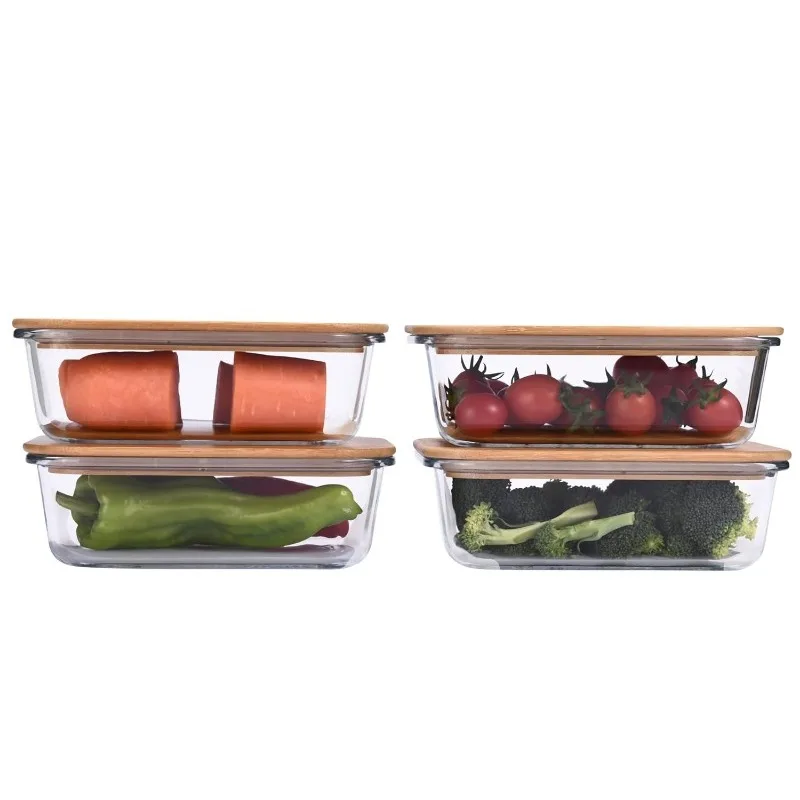 Collapsible Food Storage Containers with Lids - Silicone Bowls with Airtight Lid for Kitchen, Camping, Hiking - BPA Free