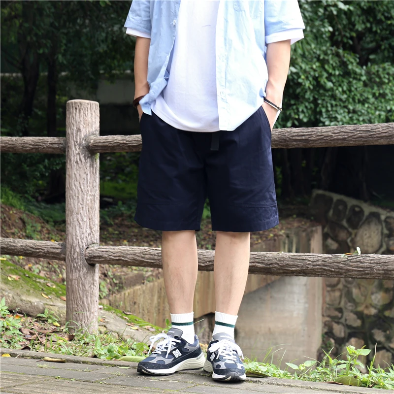 

Мужские летние шорты MG Premium American Retro из чистого хлопка, универсальные повседневные рабочие брюки свободного кроя, длиной до колена