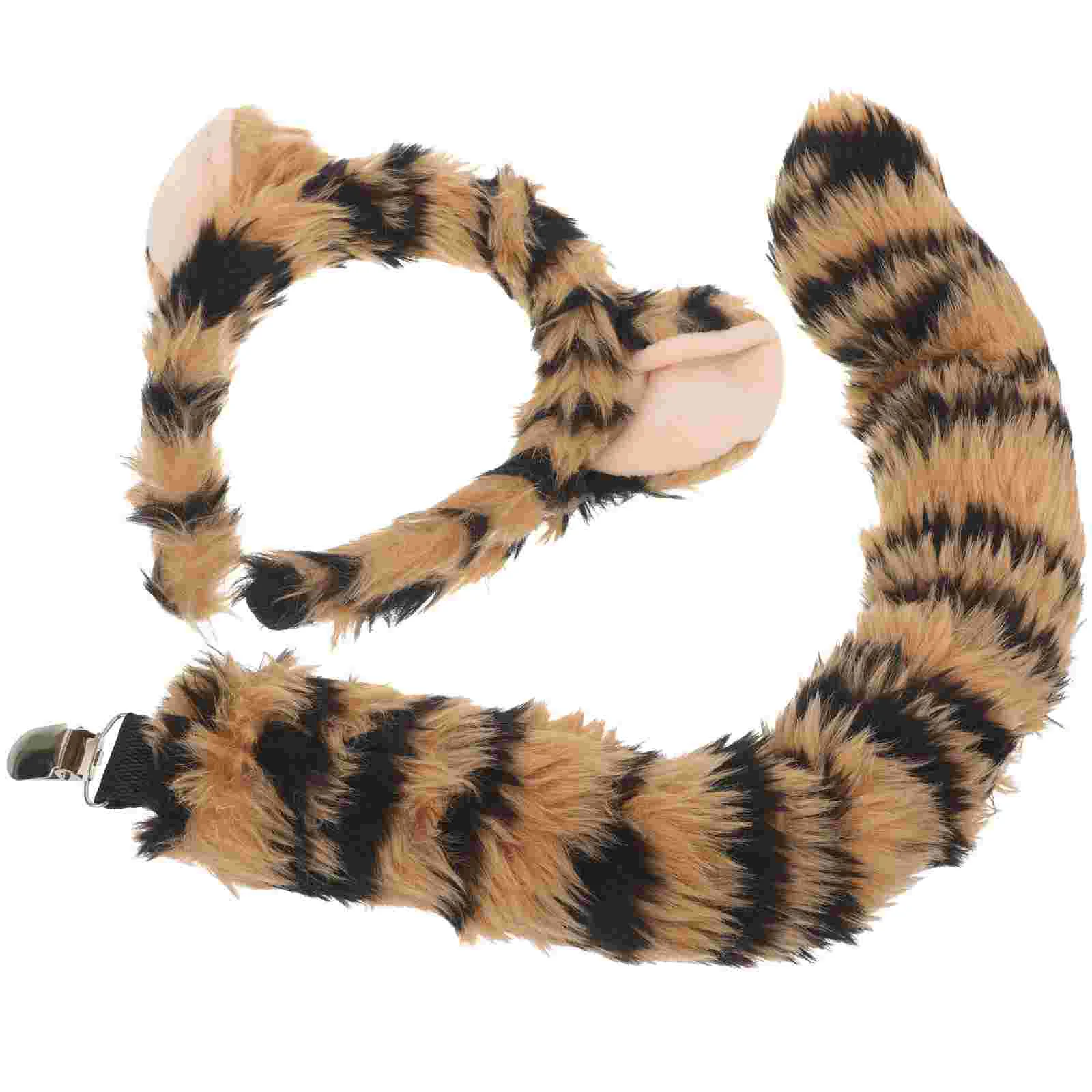 

Animal Ear Set Headband Props Furry Hair Accessories Costume Costumes Tail Hairband Cloth Cosplay Tails