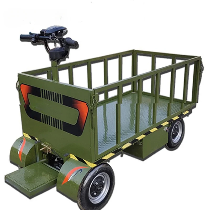 China steel trolleys price 800kg heavy duty material handling trolley warehouse electric transport cart