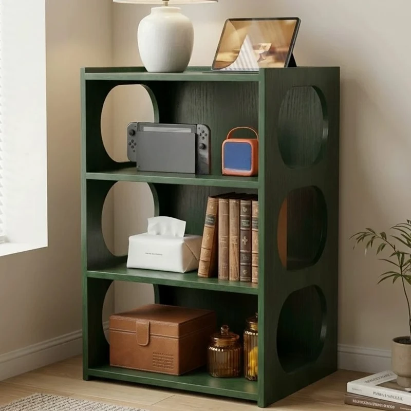 Medieval style bucket cabinet pure solid wood bookcase retro style ash wood edge cabinet arched locker cabinet locker bookshelf