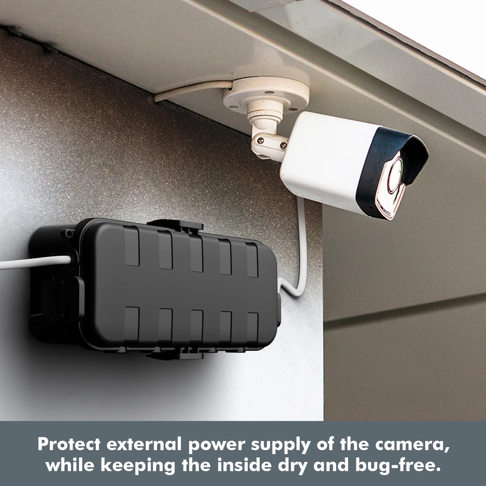 Scatola elettrica media per esterni - Ciabatta e coperchio impermeabile IP54 con 6 porte via cavo - Custodia resistente alle intemperie per timer