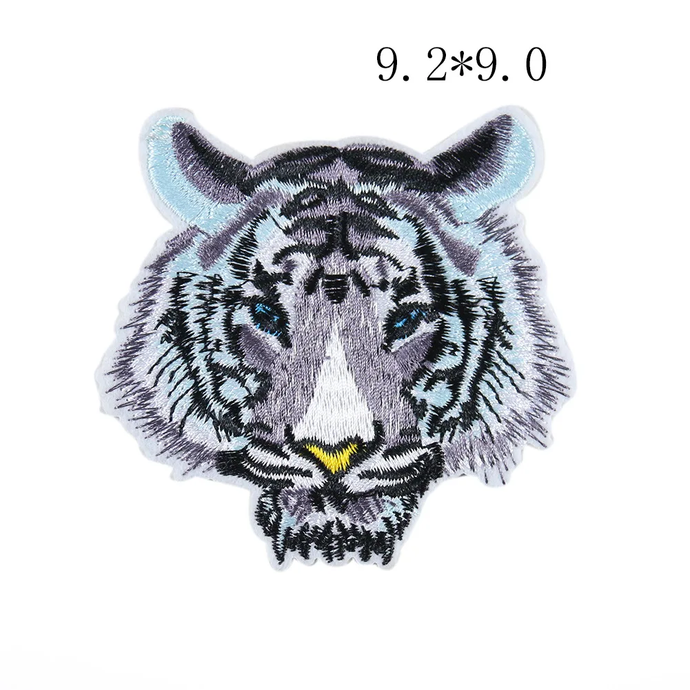 Cartoon Pattern Animal Tiger Flower Warrior Roar Embroidery Patch Appliqué Sewing Badge Fabric Jacket DIY Clothing Accessories