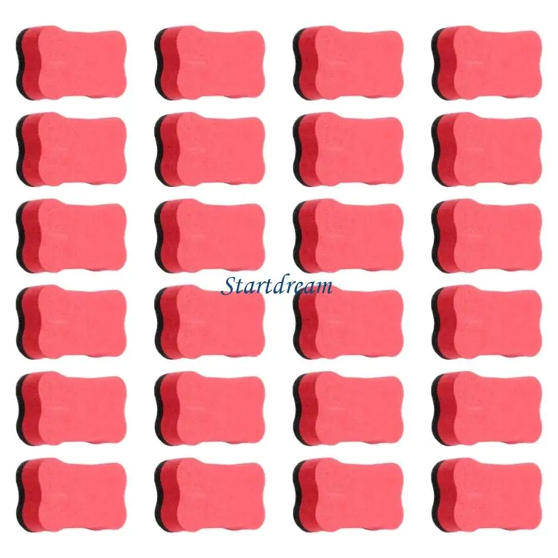 24 PCS عظم محو شكل المسحات البيضاء ممحاة جاف مغناطيسي محور K92C