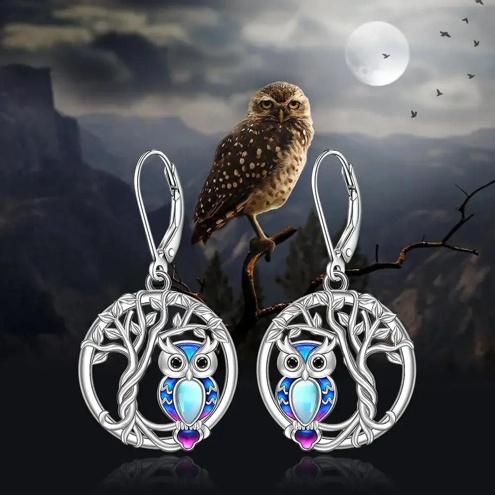 Enchanting Owl Hollow Pendant Earrings - Stylish & Durable Retro Jewelry - Perfect for Parties, Birthdays, Holidays Gifts， Luxur