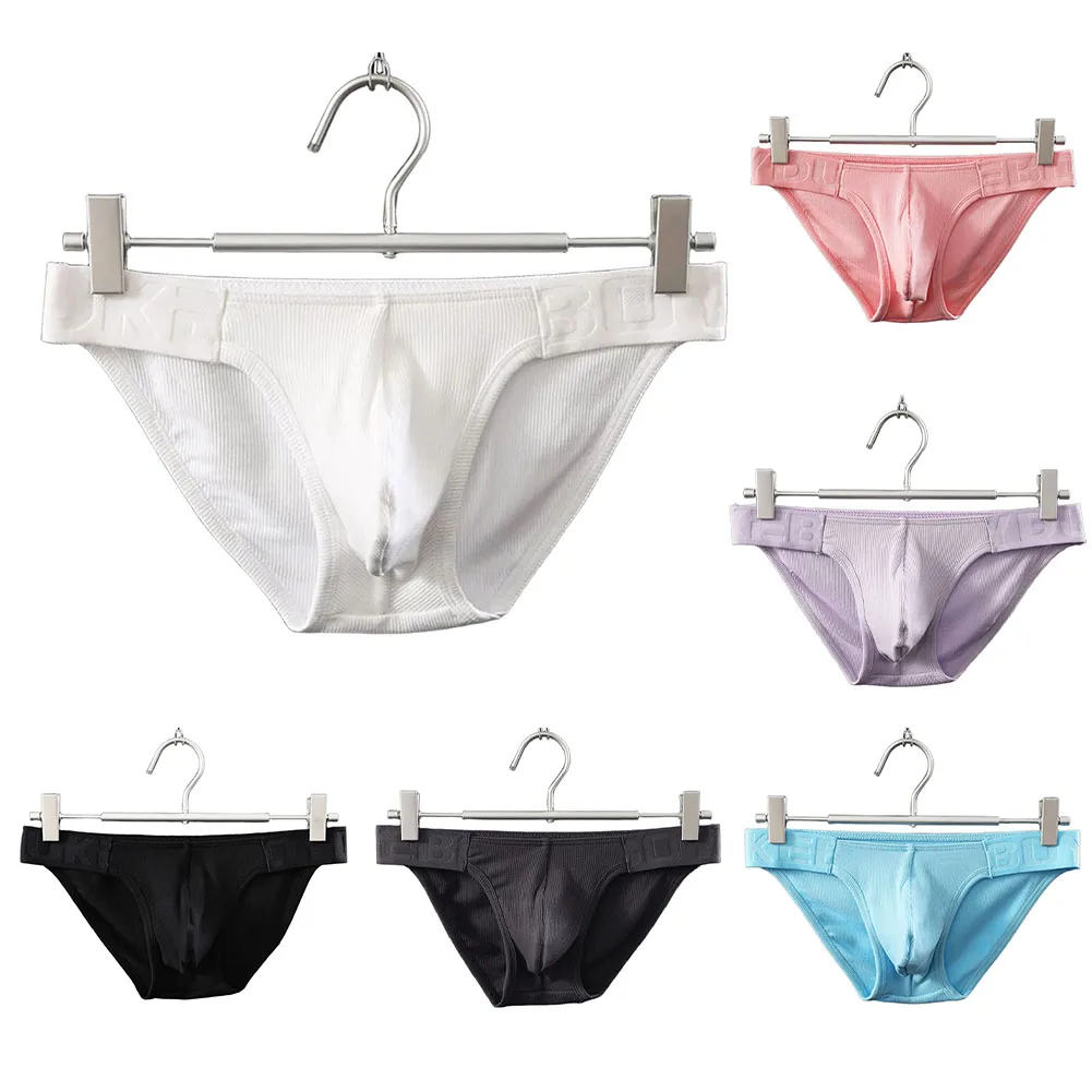 For Everyday Use XL 2XL Ribbed Briefs Breathable Classic Style Briefs Low Rise Underpants Ribbed Design Briefs