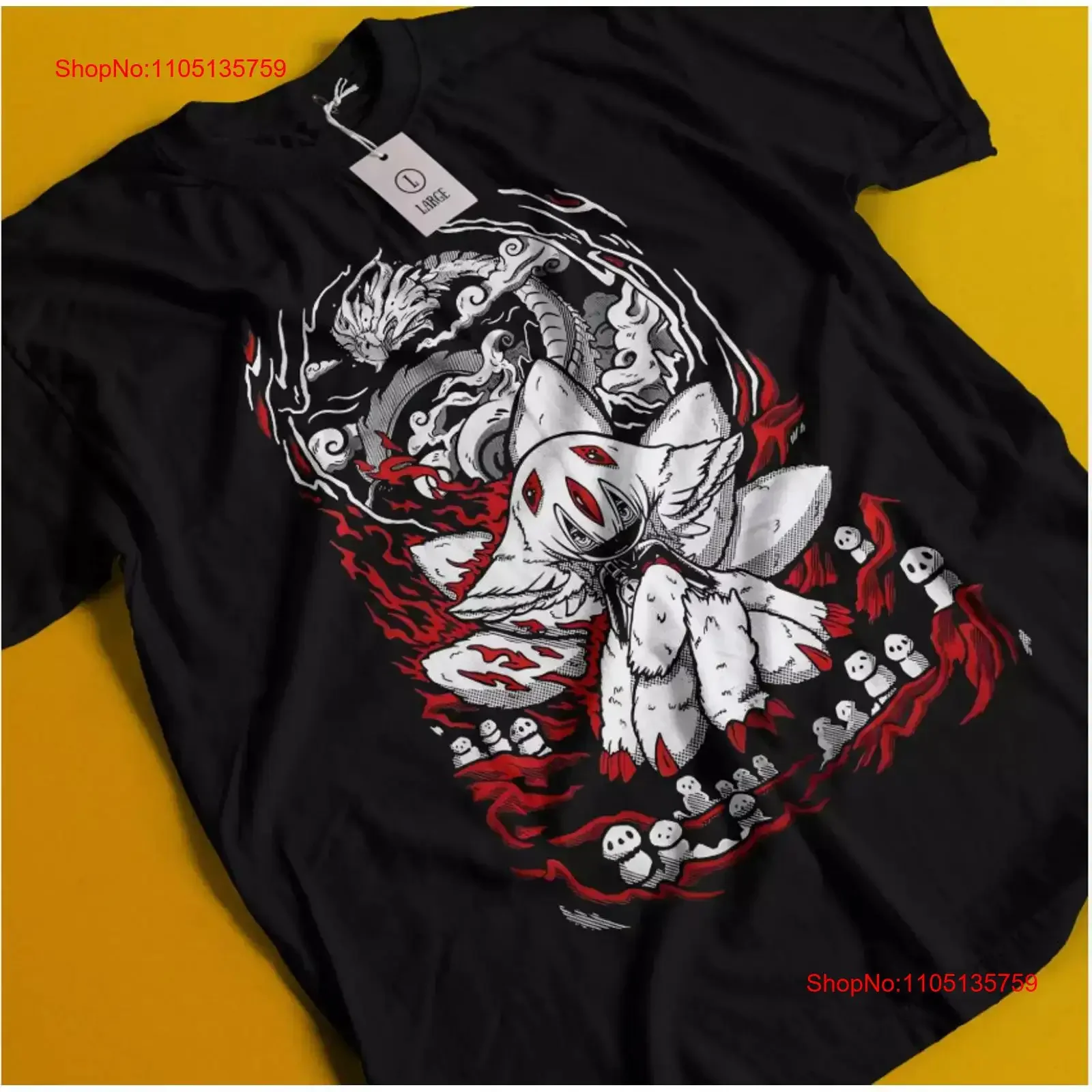 Made in Abyss T-Shirt Mädchen Anime Kawai Nanachi Faputa Tägliche Manga Schwarz Vintage Washed Stretched Mode Homme Streetwear