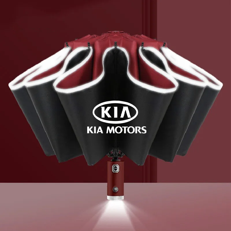 

Автоматический солнцезащитный зонт-наклейка 2026 года с LED-фонариком для KIA Sportage, Ceed, Sorento, Cerato, Optima, Picanto, Rio, Soul