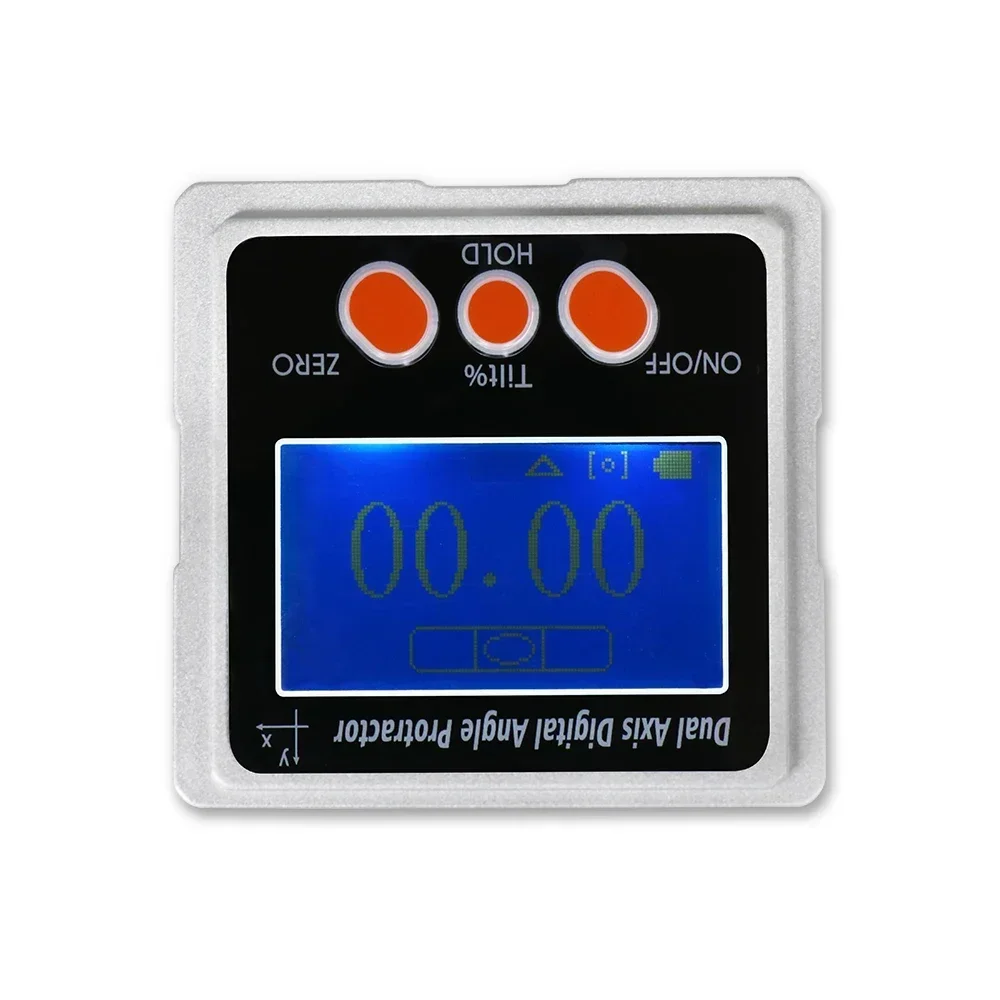 SHAHE-inclinómetro Digital de doble eje con imanes de 3 lados, caja cónica de aleación de aluminio, transportador electrónico, indicador de ángulo Digital
