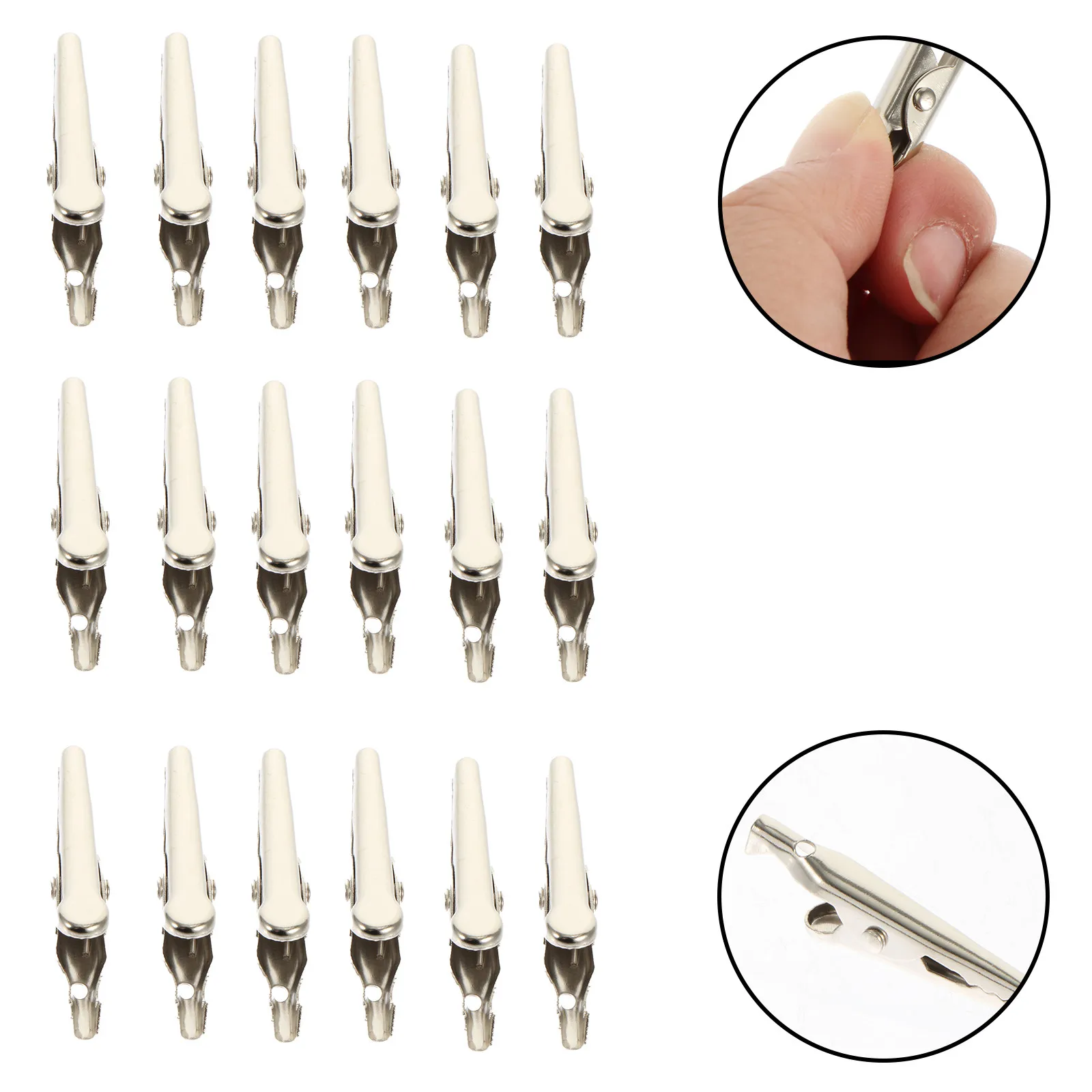 50Pcs Electroplated Alligator Clips Heavy Duty Spring Jaw Crocodile Clamps for DIY Soldering Helping Hands Automotive Electrical