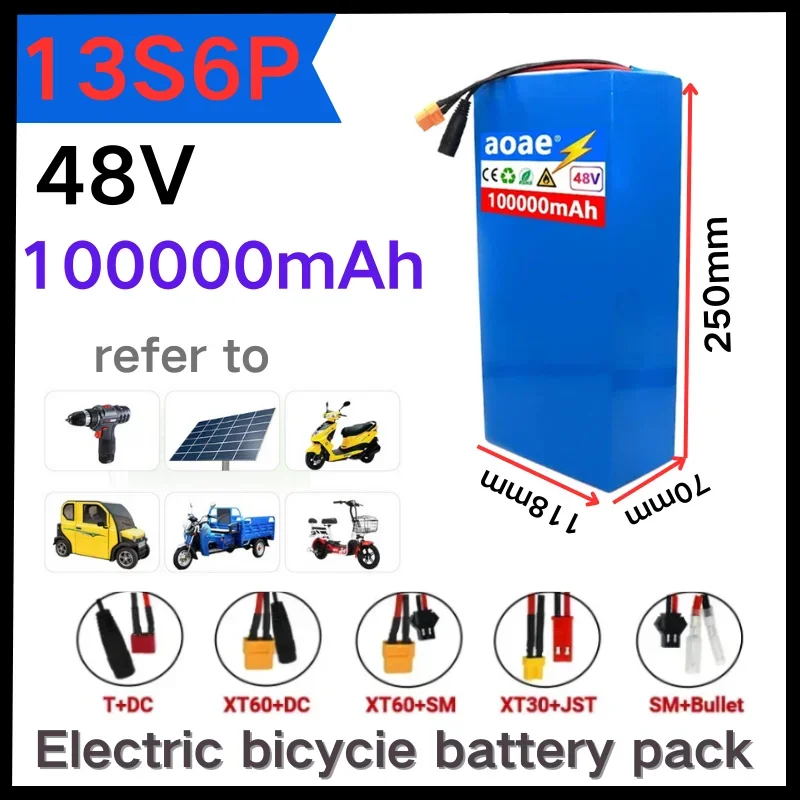 

New Original 48V 13s6p Lithium Battery Pack 48v1000Ah 2000WCitycocoMotorizedScooterBatteriesBuilt in 50A BMS 48v lithium battery