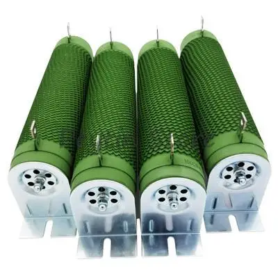 

1)RXG20 2500W 5/8~150RJ(ohm) Green High-power Corrugated Brake Brake Resistance Wire Wound Porcelain Tube Aging Load Resistance