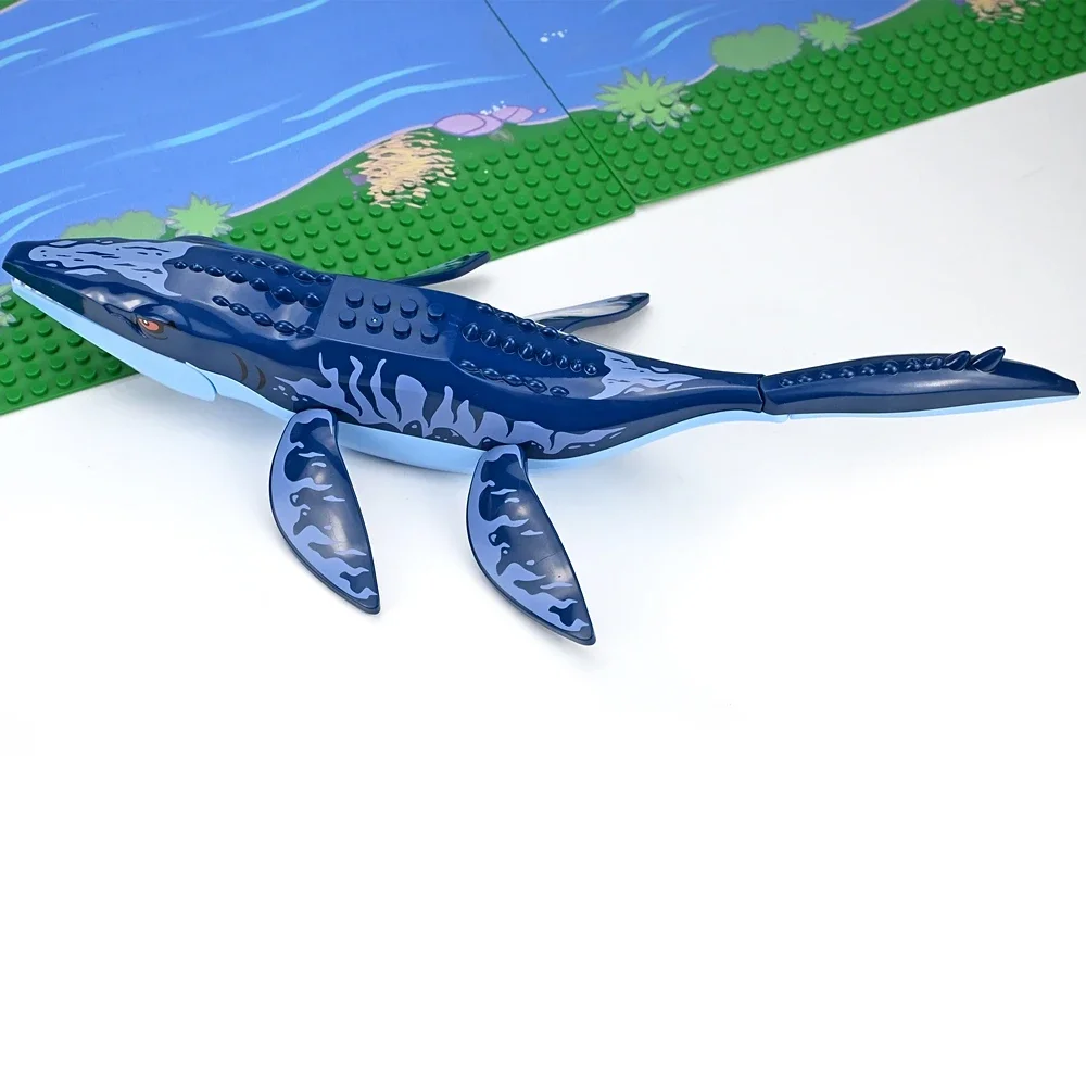 Set de Bloques de Construcción de Mosasaurus con Articulaciones, Temática del Mundo de los Dinosaurios, Juguetes Educativos STEM, Regalo para Niños